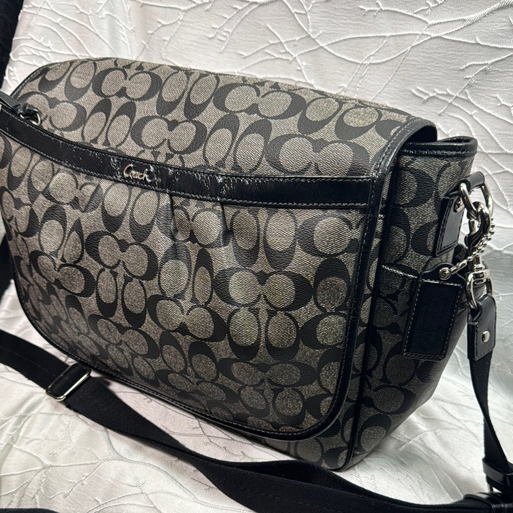 Coach Black and Gray Baby/messenger  Bag